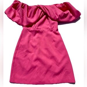 Juniors Women's Off The Shoulder Hot Pink Mini Dress Do + Be Size Small Hoco